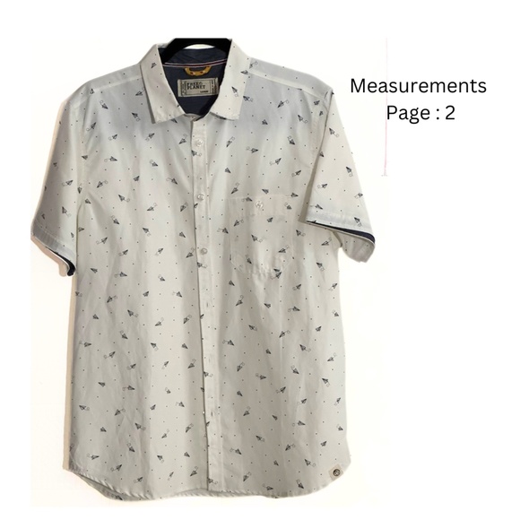 Free Planet Men's Shirt - Sz: L / Dad Button Whimsical Travel Paper Airplanes - Picture 1 of 9